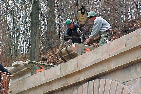 men working on Staple Bend tunnel