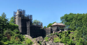 before image of the restoration of the historic Belvedere Castle